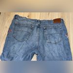 Lucky Brand  high rise mom jeans Blue Jeans denim with Floral Embroidery Photo 3