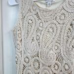Cato  Womens XS Ivory Beige Knee-Length Crochet ASYMMETRICAL Dress Boho Photo 5