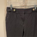 Elie Tahari Cute cotton canvas gold chunky button ankle pants stretch crops Photo 7