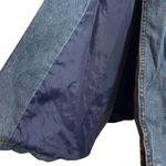 Vintage Womens Denim Corduroy Trench Duster Coat Jacket XL 18/20 Chore Barn Y2K Blue Photo 8