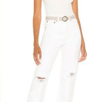 AGOLDE 90s Loose Fit Straight Distressed Jeans Enamel White- Size 27 Photo 0