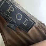 POL Peasant Top Womens Small Brown Acid Wash Lace Floral Bell Sleeve Boho Hippie Photo 5