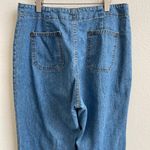 Eunina Vintage 90s Light Blue Lace Up Fly High Waisted Hippie Flare Leg Jeans Photo 8