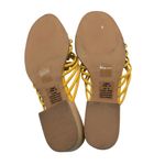 Madewell  Dakota Sandal Slides Block Heel Woven Leather Strappy Yellow Size 8 Photo 5