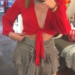 Nasty Gal red tie top Photo 0