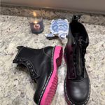 Dr. Martens  1460 Jungle Black Pink Sole Wanama Zip Up Boots Women's Size 6 Photo 2