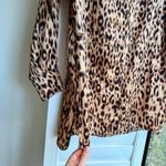 Missguided Petite Leopard Print Shirt minidress tunic in Textured Satinsize 4 Photo 3