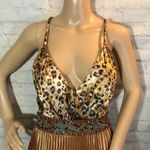 Camille La Vie  Animal Print Beaded Evening Gown 8 Photo 3