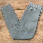 Madewell High Riser Crop 10” Women’s Size 26 Sage Green Cotton Blend Denim Jeans Photo 2