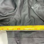 Vtg XL Black Gino Leather Coat Jacket Button Down Whimsigoth Moto Midi Length Photo 2