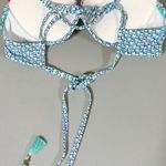 Victoria's Secret Victoria’s Secret Swim Floral Boho Paisley Molded Push-Up Beach Bikini Top Bathing Suit Size 36C 🤍🩵✨ Photo 2