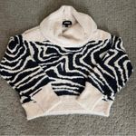 EXPRESS  Neutral Zebra Animal Print Sweater Photo 0