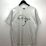 Hanes Vintage Y2K Out of Africa Kenya T-Shirt  Beefy XL Gray Map Graphic Photo 0