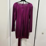 Metallic magenta ruffle dress Size XL Photo 4