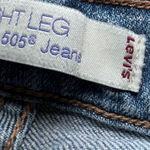 Levi's  505 Straight Leg Blue Jeans Womens Size 30 Inch Waist Denim Work Distress Photo 7