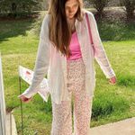 Blue Blush Floral Wide Leg Bottoms Photo 2