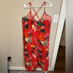 Old Navy Tropical Pink/Orange and Colorful Maxi Dress Photo 3