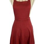 ASOS Maroon Sleeveless Crisscross Opened Back Mini Dress Women Sz 4 Photo 0