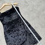 Buffbunny Collection Frozen Mini Dress Crush Velvet Sleeveless Slit in Black S Photo 12