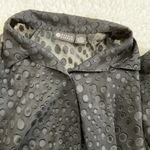Maggie Barnes Vintage  Top Shirt Blouse Tunic 20W Black Long Sleeve Sheer Dots Photo 4