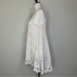 Chloe K Off White Lace Crochet Sleeveless Dress Photo 3