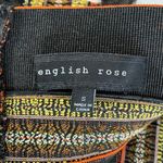 English Rose New Frayed Fringe Embroidered Striped Bandage Mini Skirt Photo 12