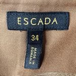 ESCADA Luxury Straight Leg Cropped Ankle Brown Pants Size 34 Photo 3