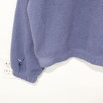 Playboy  Sweater Adult Medium Blue Oversized Cropped Mock Neck Sherpa Fleece Photo 1