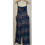 Sacred Threads Multicolor Patterned Cotton Jumpsuit with Pockets Bohemian Photo 1