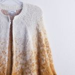 Anthropologie Senna Eyelash Fuzzy Ombre Poncho Orange Size L Photo 4