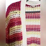 Pink republic Crocheted Cardigan. Multicolor Striped Photo 2