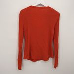 Route 66 Orange Sparkle Button Henley Long Sleeve Top Cotton Size Medium Photo 7