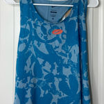 Nike NEW  women’s blue patterned training racerback loose activewear tank‎ top 1X Photo 0