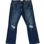 Frame Blue Cropped Le Pixie Beau Distressed Denim Jeans Women Size 29 | 29-1 Photo 0