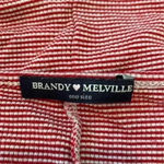 Brandy Melville  red and white striped halter tank top in one size fits all Photo 3