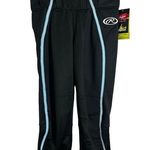 Rawlings Womens Sz XS Fastpitch Softball Capri Pant Pro Dri Black Blue Pull On Photo 0