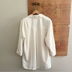Vintage White Mid Length Double Breasted Trench Coat Size 10 Photo 6