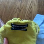 Urban Outfitters  Yellow cropped halter top Photo 2