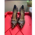 Diane Von Furstenberg  Leopard Print Mesh Pointed Stiletto Heels Pumps Shoes 10 Photo 1