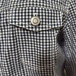 Peck & Peck  Checkered blue and white denim woman jacket size LARGE Photo 2
