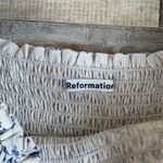 Reformation Pinto White Blue Floral Top Size S Photo 1