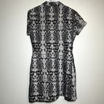 Free People Italian Love Story Mini Shirt Dress Snakeskin Print Collared Gray S Photo 7