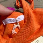 Peppermayo NWT Pepper Mayo size 8 cut out orange Bodycon midid dress ima knit cut out Photo 4