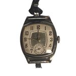 Antique Art Deco WORKING CYMA Tacy Trench Wind Up Watch Time Piece Black Cord Silver Photo 9
