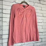 Lauren Ralph Lauren Coral Pink Button Blouse Longsleeve S Y2K Preppy Slim Fit Photo 1