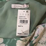 Lush Clothing Lush Satin One Sleeve Maxi Dress - Green Floral Photo 5