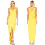NBD  Women's Greta Gown Cut Out Maxi Dress in Yeillow Size Small NWT Photo 0