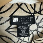 NWOT Carole Little Women's 100% Linen Blouse Tan‎ Black Breathable Size 2X Tan Photo 1