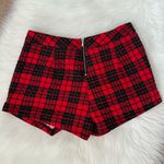 Love Culture  Red Plaid Quilted Front Panel Skort Small Photo 2