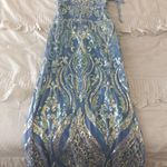 Blue Sequence Prom Dress Size XS Photo 2
